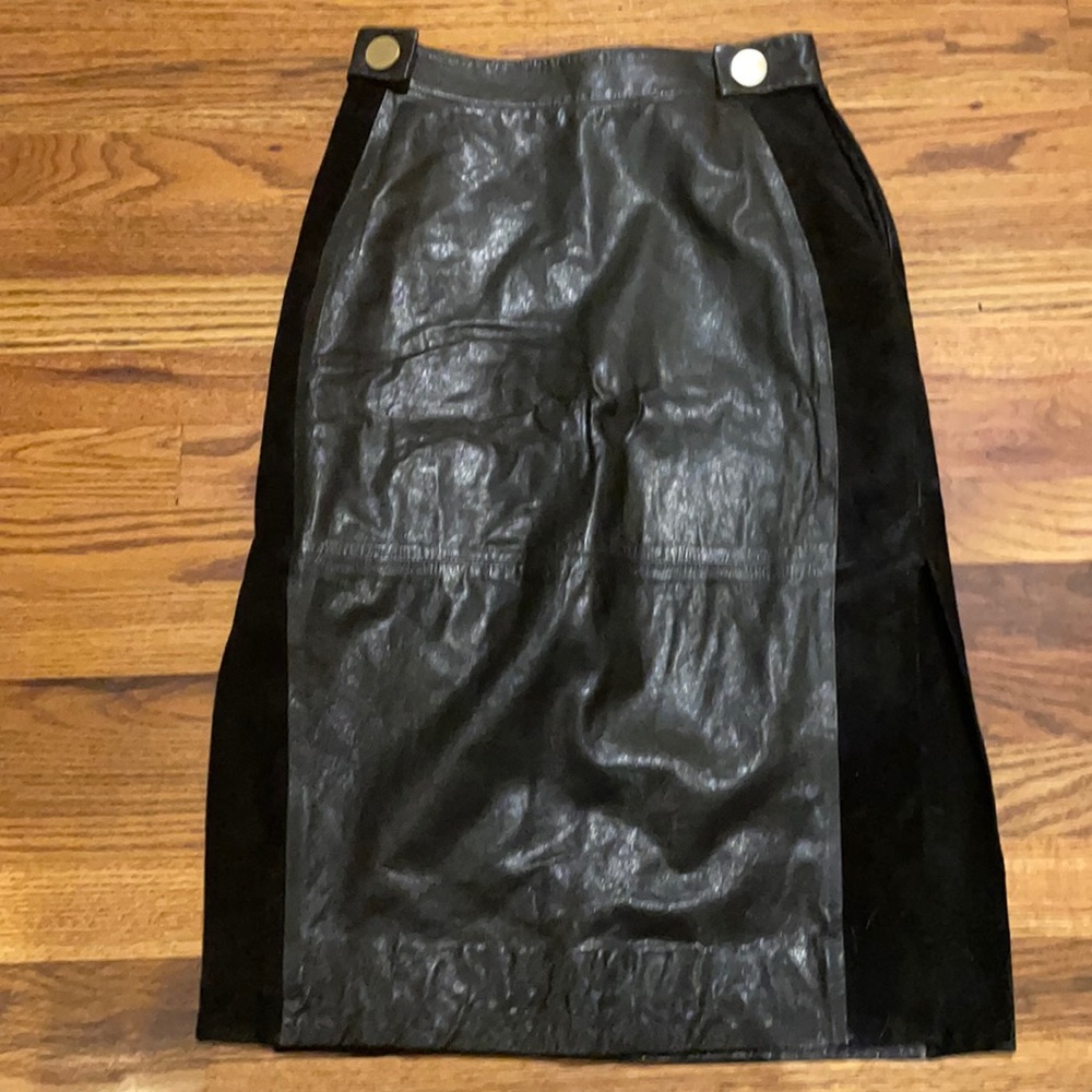 DVF leather skirt